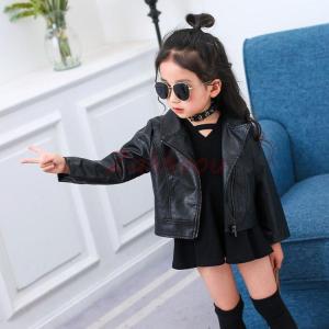 秋冬 90cm ライダースジャケット 子供 130cm 本革 アウター 子供服