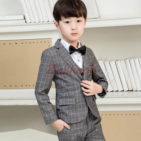 スーツ　子供服　男の子　キッズ　ジュニア　タキシード　フォーマル　卒業スーツ　ピアノ　発表会　結婚式...