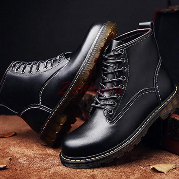 メンズ ショートブーツ ブーツ ワークブーツ 靴 裏起毛 本革 メンズブーツ エンジニアブーツ　バイ...