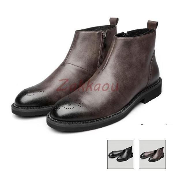 メンズ ショートブーツ ブーツ ワークブーツ 靴 サイドジップ メンズブーツ エンジ ニアブーツ　バ...