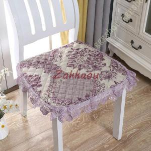 紐付シートクッション 約43×45cm シェニール織 ダイニングチェア 事務
