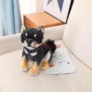 ケーセン ぬいぐるみ Kosen 柴犬 黒 立ち 28cm ドイツ製 リアル 動物