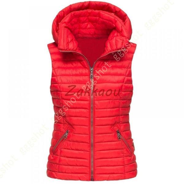ダウンベスト レディース 秋冬 あたたかい おしゃれ かわいい 軽量 防風 フード付き ダウンジャケ...