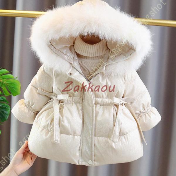 フード付き 子供服アウター キッズ コート 女の子 無地 上着 厚い 暖かい トップス 通園 通学 ...