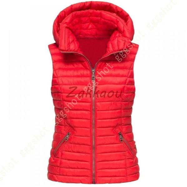 ダウンベスト レディース 秋冬 あたたかい おしゃれ かわいい 軽量 防風 フード付き ダウンジャケ...