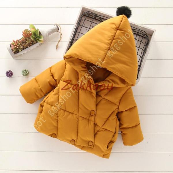 ポンポン付き 子供服 ダウンジャケット ダウンコート ダウン 冬服 男の子 女の子 コート女児 アウ...