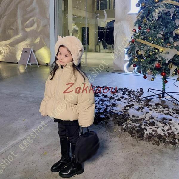 ダウンコート 子ども服 キッズ ショートアウター ダウン ゆったり ジャケット 立ち襟付き 男女兼用...