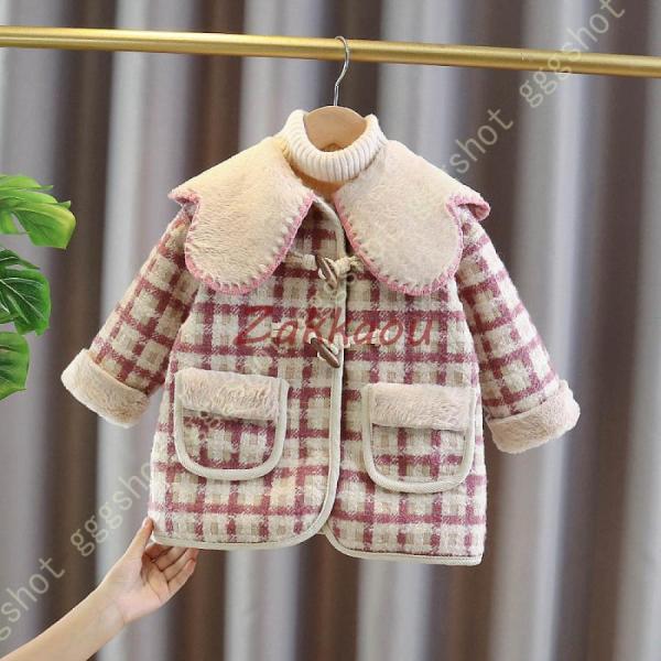 子供服 ダッフルコート ボアコート ボアジャケット キッズ アウター ポケット付き ショート丈 コー...