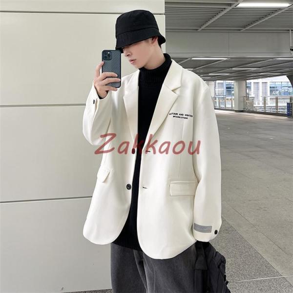 メンズ ジャケット アウター テーラードジャケット ストリート系 大きいサイズ ビジカジ 長袖 無地...