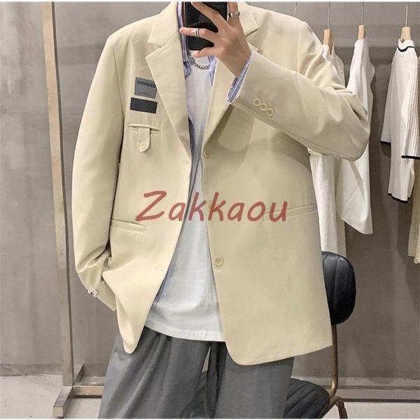 テーラードジャケット メンズ 春服 薄手 長袖 無地 カジュアル ブレザー ジャケット 細身 きれい...