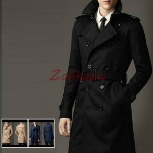 メンズトレンチコート　コート　春秋冬　メンズ　ジャケット　ロングコート　トップス　アウター　ミディアム　ビジネス　通勤　カジュアル　紳士｜雑貨王