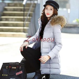 秋冬 ダウンコート レディース ダウンコート ミドル丈 フード付き