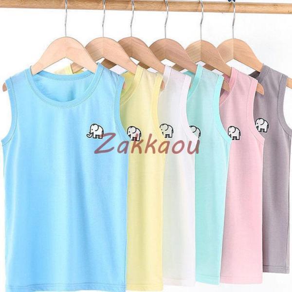 2枚組 キッズ タンクトップ トップス インナー 肌着 女の子 男の子 ノースリーブ 子供服 ジュニ...