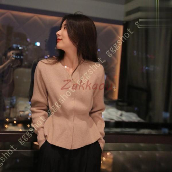 ボレロ レディース ニットカーディガン ショート丈 Vネック セーター 長袖 ボタン付き 羽織 防寒...