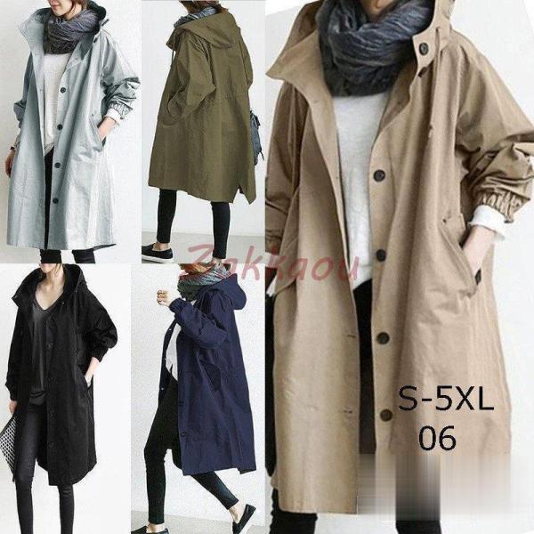 トレンチコート レディース ロングコート 30代40代 女性 スプリングコート ライトアウター オシ...