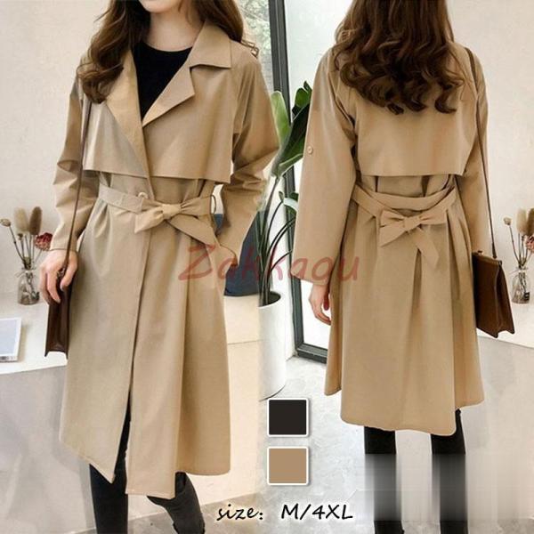 トレンチコート レディース 40代 ロングコート スプリングコート 春コート ライトアウター 春 秋...