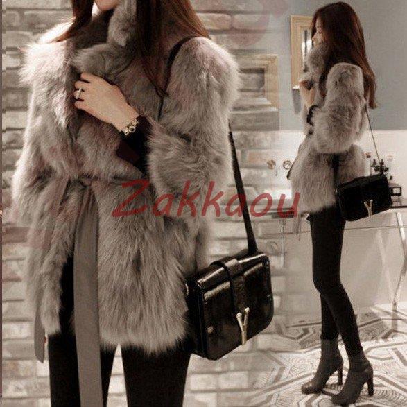 ファーコート フォックスファーコート レディース 冬 40代 新品 エコファーコートフェイクフォック...