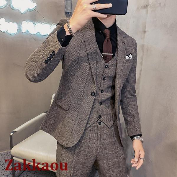 スーツ メンズ スリーピース ビジネススーツ 30代 40代 50代 おしゃれ 秋冬春 ドレススーツ...