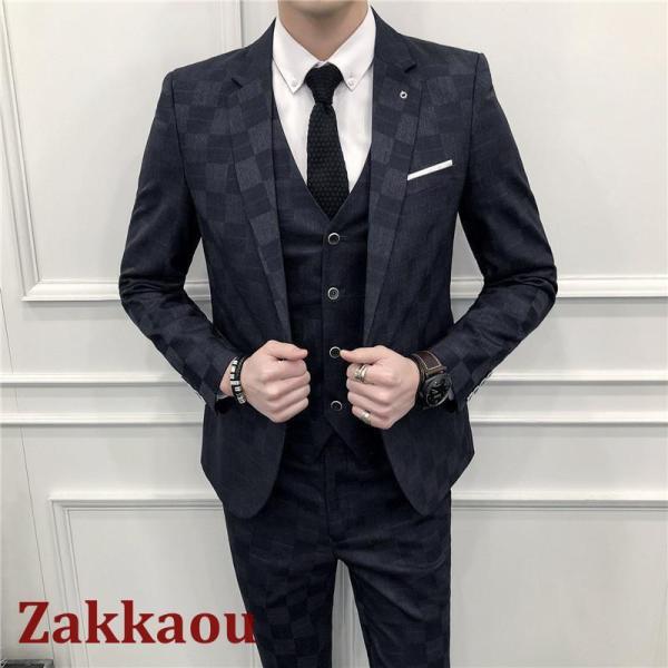 スーツ メンズ スリーピース ビジネススーツ 30代 40代 50代 おしゃれ 秋冬春 ドレススーツ...
