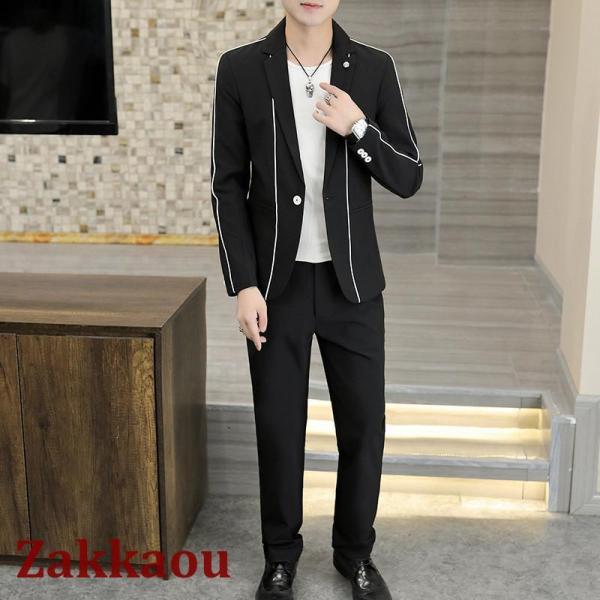 スーツ メンズ 上下セット カジュアルスーツ 30代 40代 50代 おしゃれ 秋冬春 ドレススーツ...