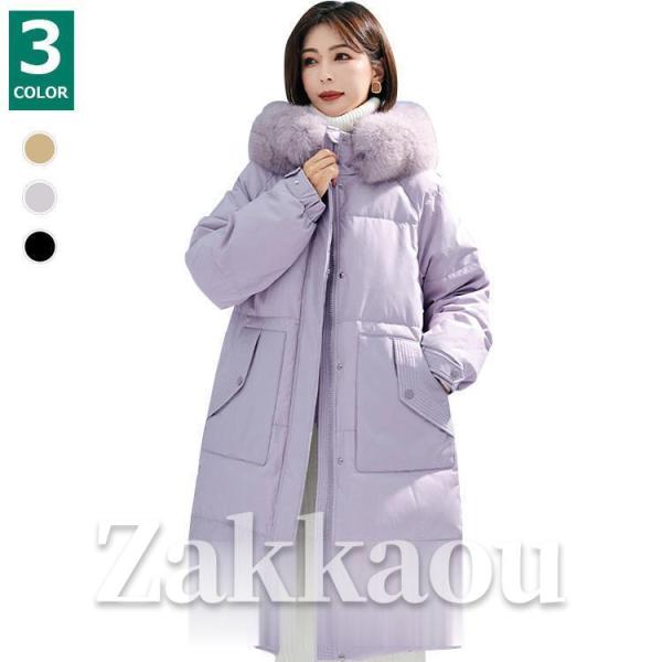 レディース ダウンジャケット フード アウター コート シンプル かわいい 暖かい