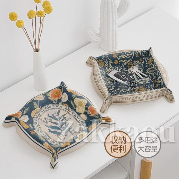 玄関収納 玄関 花柄 卓上収納 玄関 フック プレゼント 祝い 紛失防止 アジアン雑貨 アクセサリー...