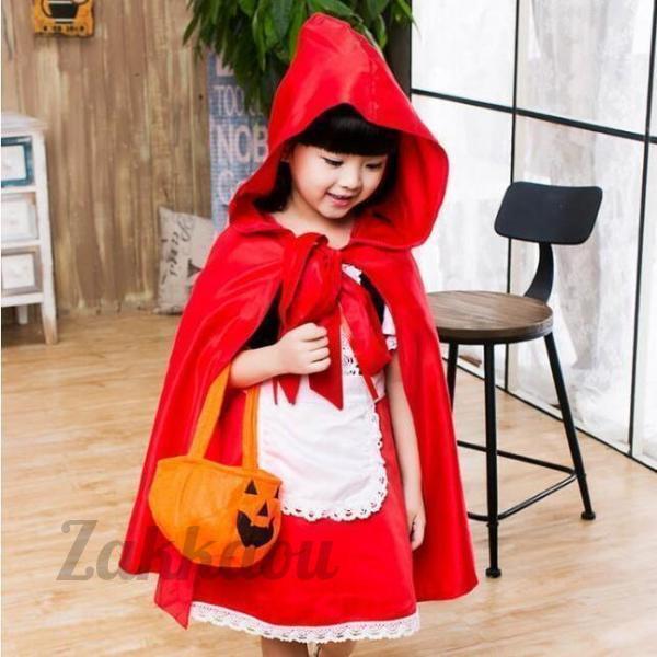 ハロウィン 衣装 子供 ハロウイン 女の子 コスプレ コスチューム キッズ 赤ずきんちゃん 子供ドレ...