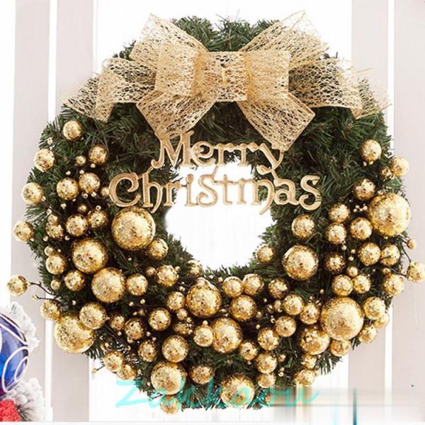クリスマスリース 飾り 玄関 ドア飾り リボン クリスマス飾り ５色 おしゃれ　壁掛け 店舗用  装...