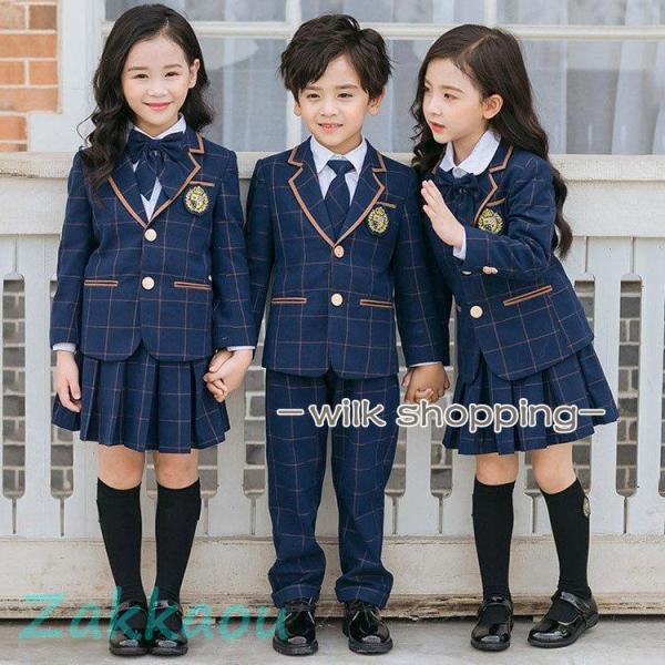 卒業式 スーツ 男の子 女の子 フォーマル セットアップ パンツスーツ スカート チェック キッズ ...