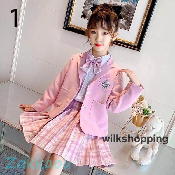 新作 女の子 スーツ ジャケット フォーマル カッコイイ ujin ゆったりジャケット3点セット 子...