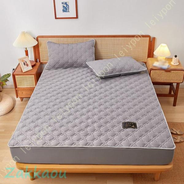 敷きパッド シングル 汗とり 春夏 サラサラして快適 ベッド 敷きパッド ゴムバンド付き パッド一体...