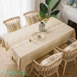 テーブルクロス 撥水 北欧 おしゃれ リネン 長方形 かわいい はっ水 撥水加工 防水布 テーブルカバー ダイニングテーブルクロス ずれにくい タッセル付き