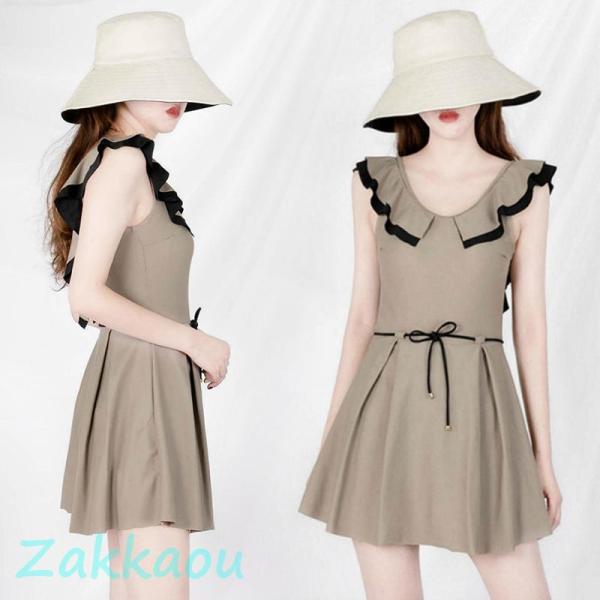 水着 レディース ワンピース水着 スイムウェア 水着 細身 レディース 中袖 ママ水着 20代 30...