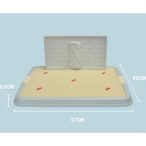 犬用トイレ 犬 オス犬用 壁付タイプ L字型のトイレ 小型犬 中型犬 メッシュ付き 壁別売り フラッ...