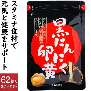 (最短当日出荷) 黒にんにく卵黄 475mg×62粒 卵黄油 にんにく 青森産 福地ホワイト六片｜zaihou