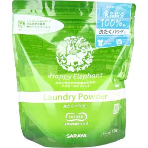 洗濯洗剤 合成界面活性剤不使用 ハッピーエレファント 洗たくパウダー 1.2kg (K)｜zaiko-r