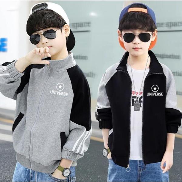 子供服 パーカー ジャケット 男女兼用 トップス スウェット 裏ボア カジュアルコート ウィンドブレ...