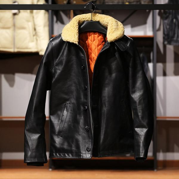 本革ジャケット メンズ レザー ジャケット 牛革 フライトジャケット ヴィンテージ 厚手 ショートジ...
