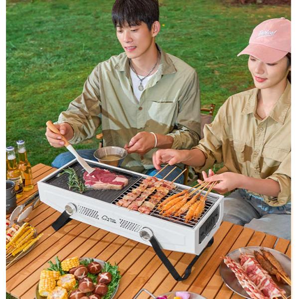 卓上コンロ 折りたたみ バーベキューコンロ BBQコンロ 大きめ 大型 アウトドア キャンプ ステン...
