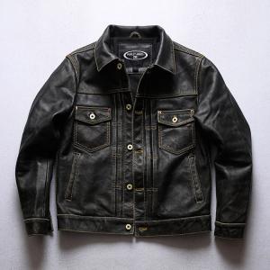 レトロ 古い トップレイヤー シープスキンシャツ 春秋ジャケット