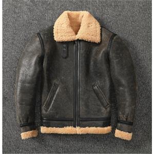 美品✨B-3 ボアジャケット 羊革 フライトジャケット ムートン 革ジャン L ムートンジャケット B3 フライトジャケット 革ジャン B-3