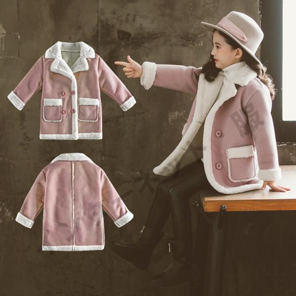コート キッズ 裏起毛 子供服 女の子 秋冬 アウター 厚手 モッズコート ロングコート トレンチコ...