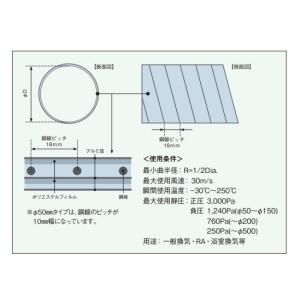 ワイヤアルミダクト 悟空 直径φ100mmx長...の詳細画像1