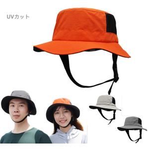 帽子 メンズ UVカット サーフハット バケットハット UPF50+ サファリハット メッシュ 紫外線対策 日焼け対策 あご紐付き 暑さ対策 サーフィン サイズ調整可能｜zaizai
