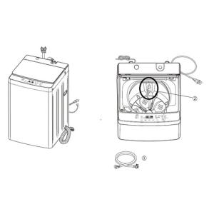 ツインバード工業　KWM-EC55、WM-EC70W、WM-EC55用 全自動電気洗濯機５．５ｋｇ　アフターパーツ　糸くずフィルター　図２｜zaka-mmc