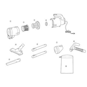 ツインバード工業　EHC-EB54、HC-5252用 パワーハンディークリーナー　アフターパーツ すき間ノズル 図５