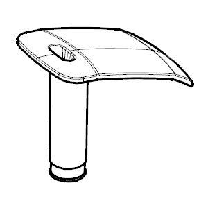 シャープ　ホットクック用　蒸気口カバー＜ブラック系＞ 3623320009　KN-HW10E-B用