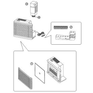 ツインバード工業　AC-4252　パーソナル加湿空気清浄機　アフターパーツ　AC-4310　空気清浄器フィルター　図１ メール便発送｜zaka-mmc