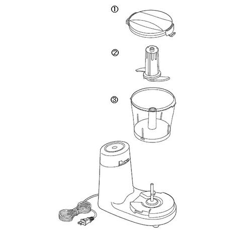 ツインバード工業　KC-4624 クッキングチョッパー アフターパーツ　容器　図３
