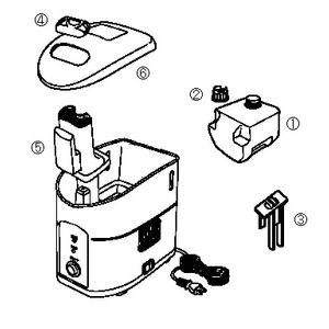 ツインバード工業　SK-4974 パーソナル加湿器 アフターパーツ　蒸気口　図５